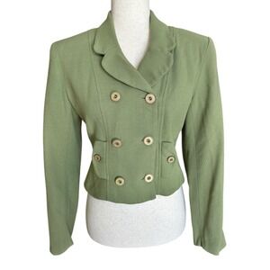 Vintage Rina Rossi Wool Fitted Peacoat Blazer 70's 80's Womens Size 6/S Buttons